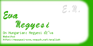 eva megyesi business card